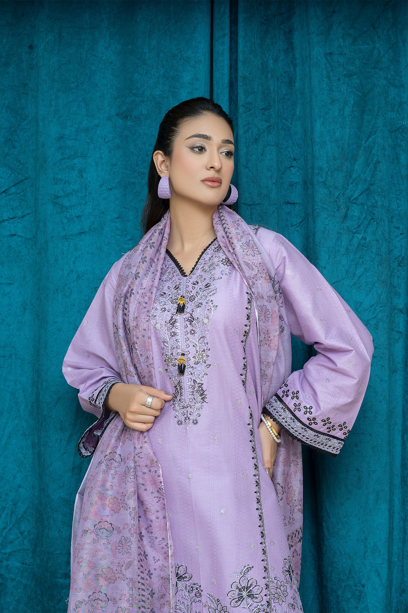 Petal Haze - 3PC Stitched Suit